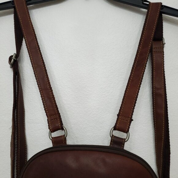 Jack Georges Voyager Floral Embossed Genuine Leather Backpack - Picture 4 of 16